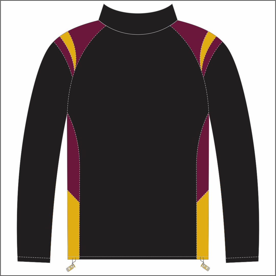 Pontarddulais Cricket 1/4 Zip Midlayer - Black