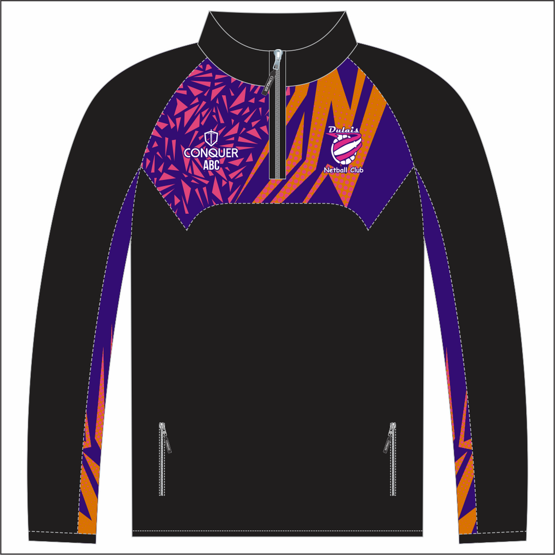 Dulais Netball 1/4 Zip Midlayer
