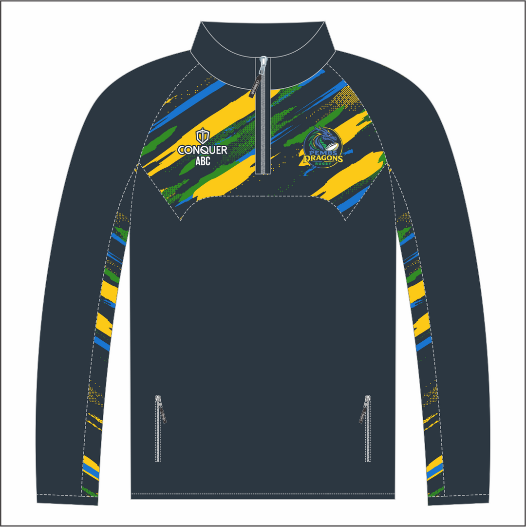 Pembs Dragons 1/4 Zip Midlayer
