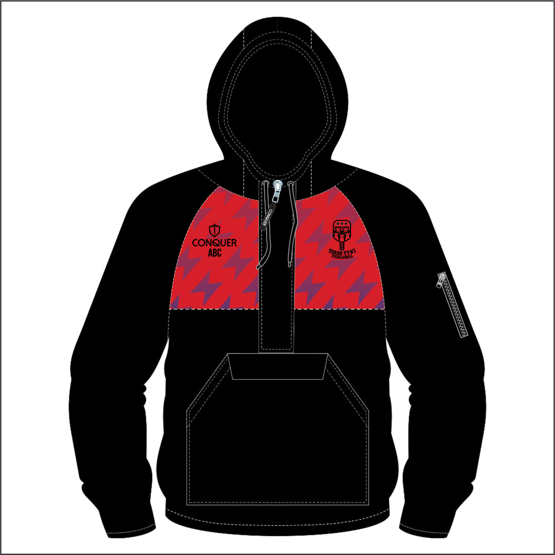 Taran Tywi Pickleball 1/4 Zip Hooded Windbreaker Kids