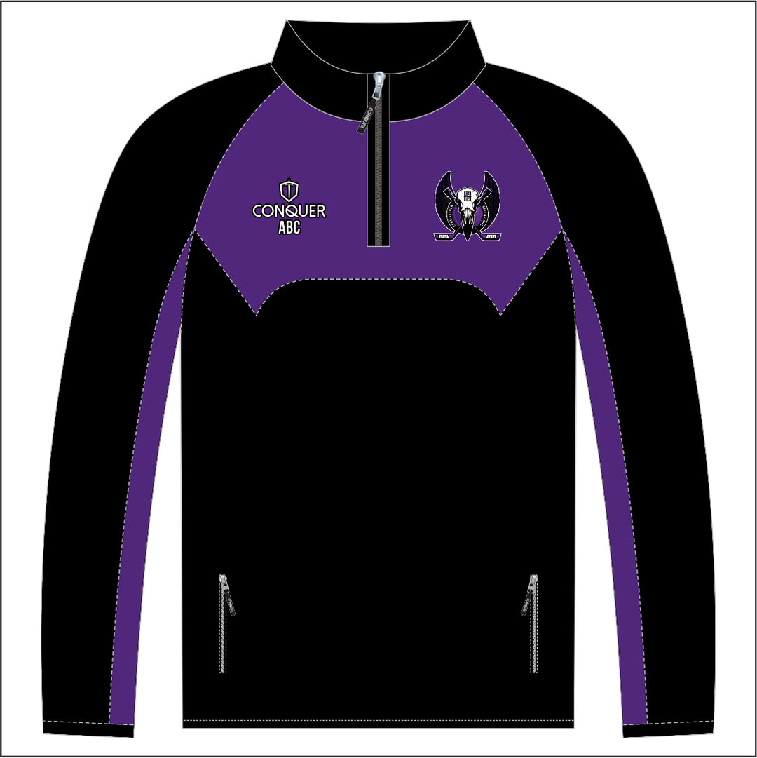 Carmarthen Ravens BHC 1/4 Zip Midlayer Plain