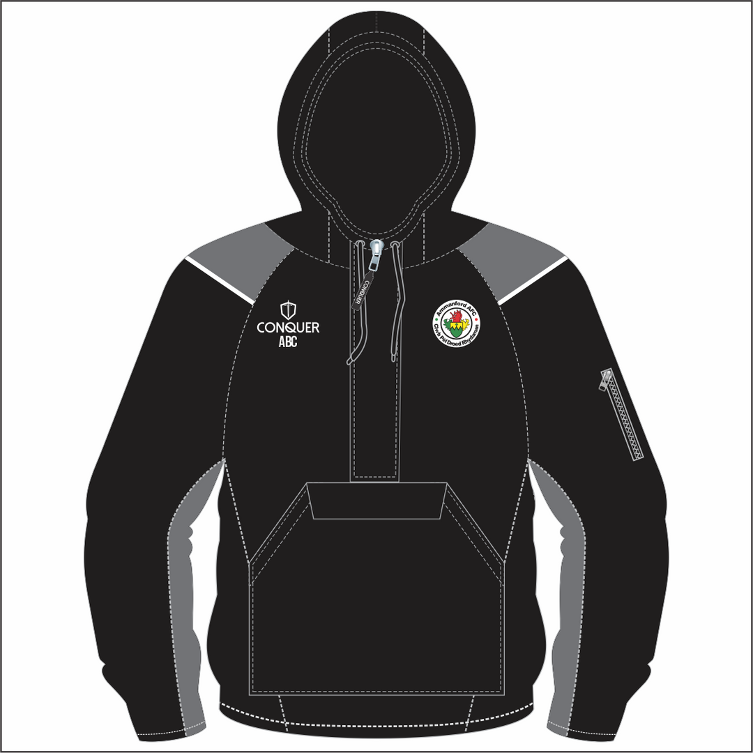 Ammanford AFC Seniors  1/4 Zip Hooded Windbreaker