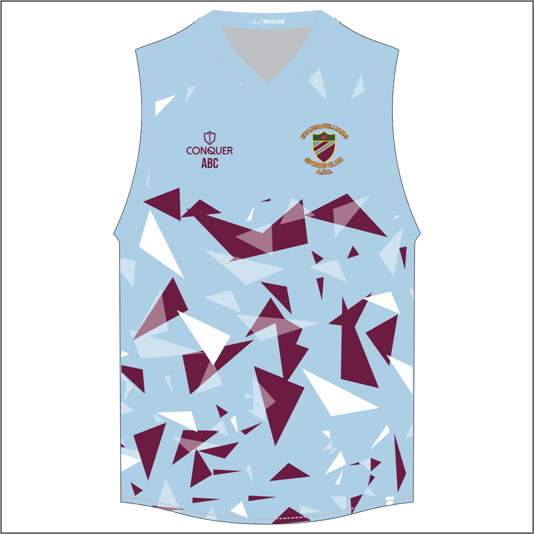 Evans & Williams Sports Club Sublimated Blue Aussie Vest