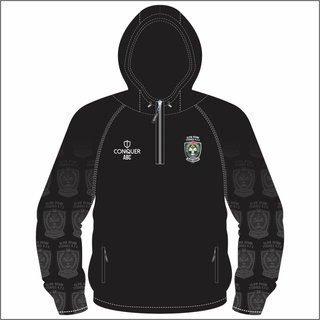 Tycroes RFC PRO Hooded Windbreaker