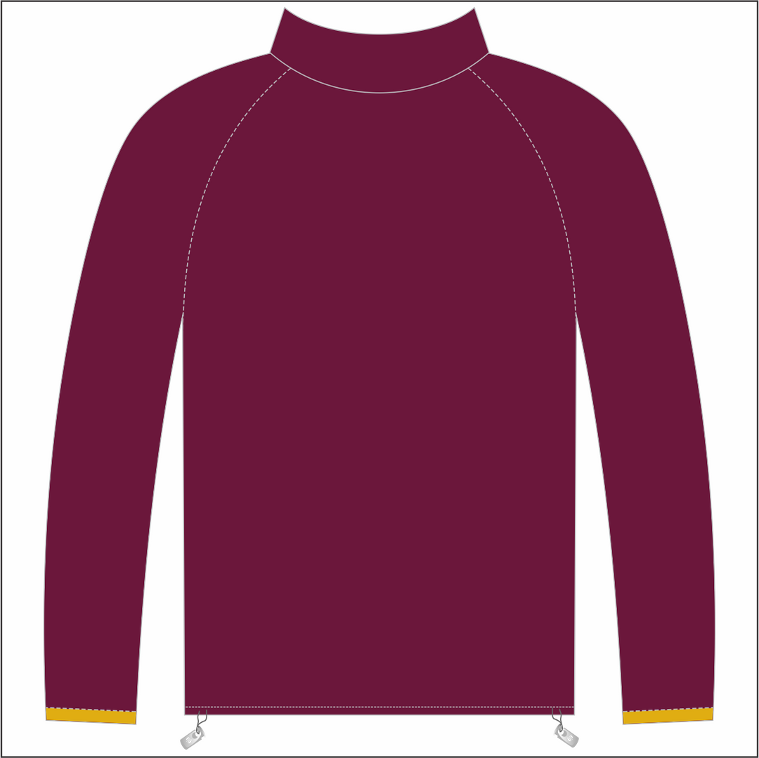 Pontarddulais Cricket 1/4 Zip Midlayer - Maroon