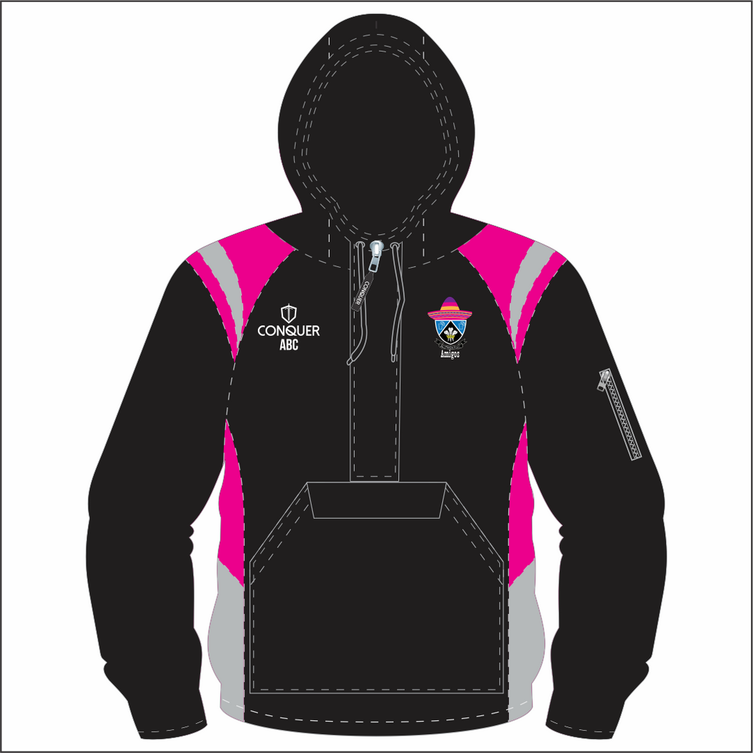 Alltwen Amigos RFC Ladies 1/4 Zip Hooded Windbreaker