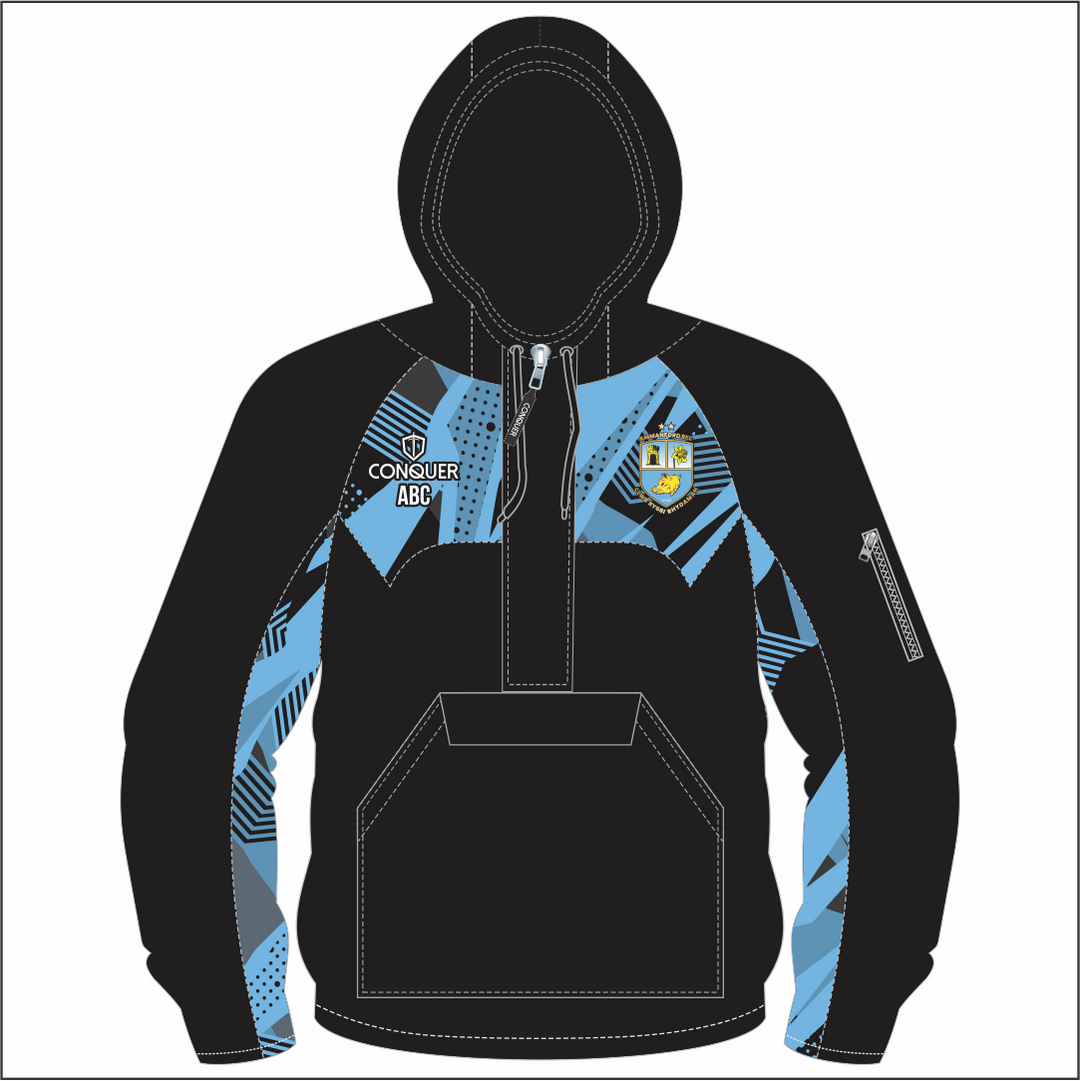 Ammanford RFC 1/4 Zip Hooded Windbreaker Kids