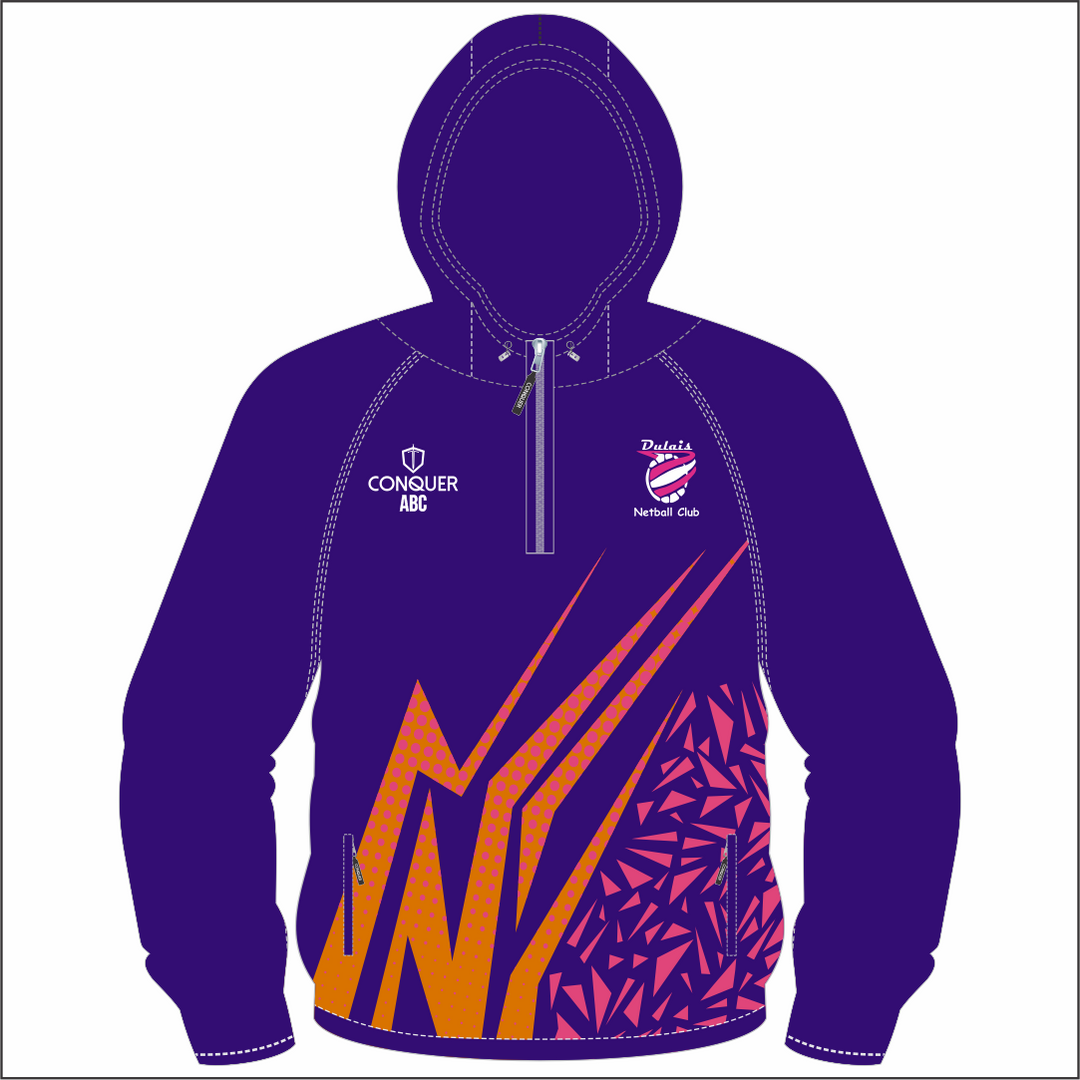 Dulais Netball PRO Hooded Windbreaker