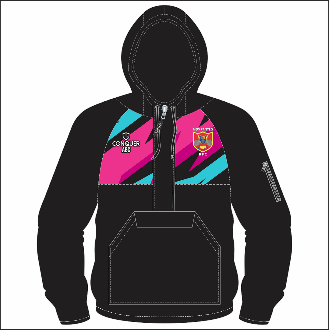 New Panteg U13's RFC 1/4 Zip Hooded Windbreaker