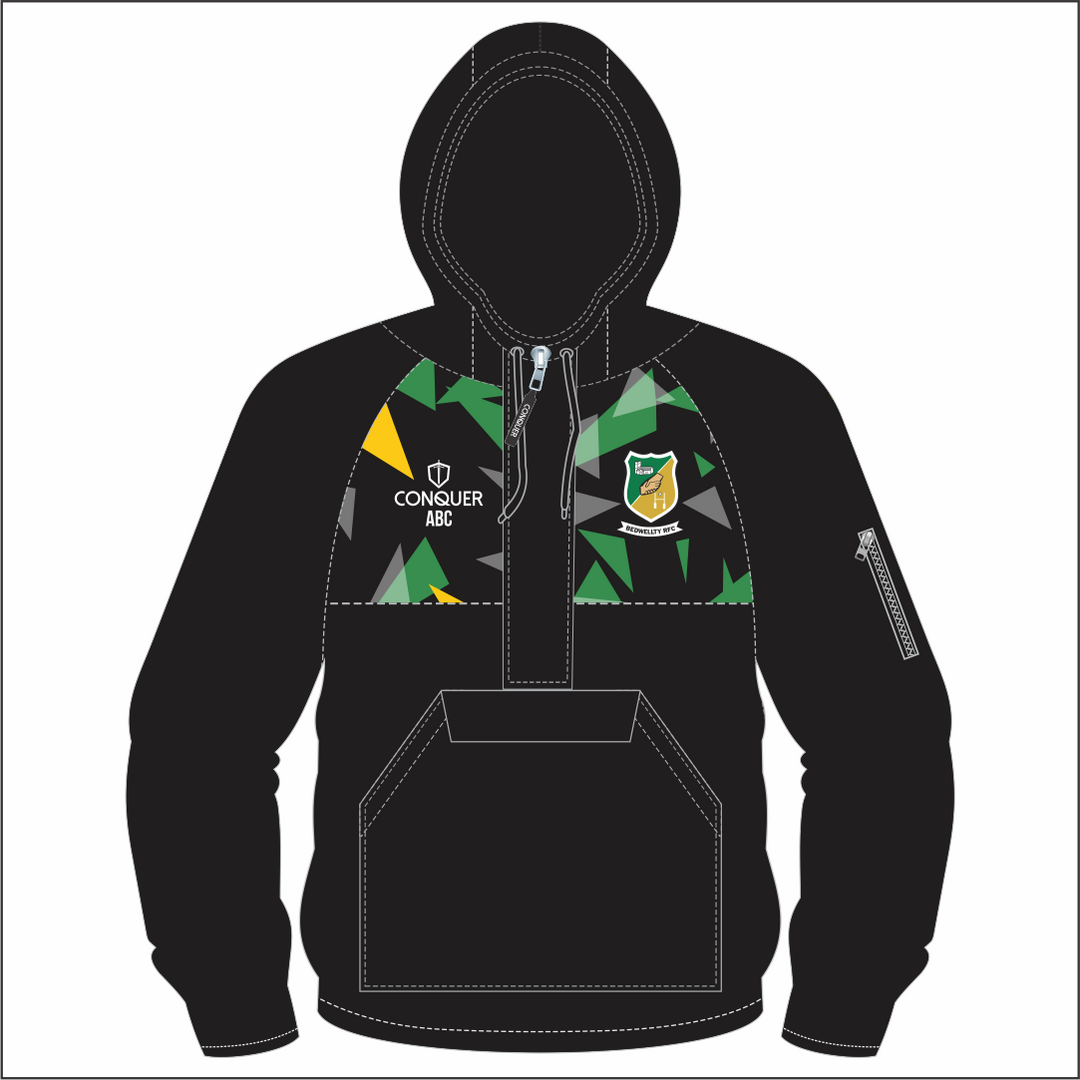 Bedwellty RFC 1/4 Zip Hooded Windbreaker