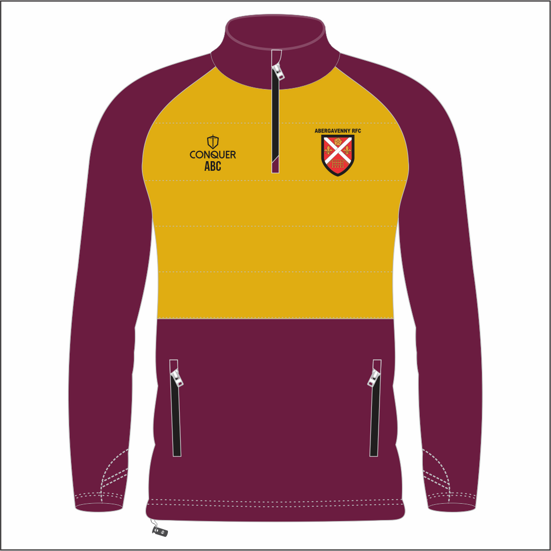 Abergavenny RFC 1/4 Zip Hybrid Midlayer