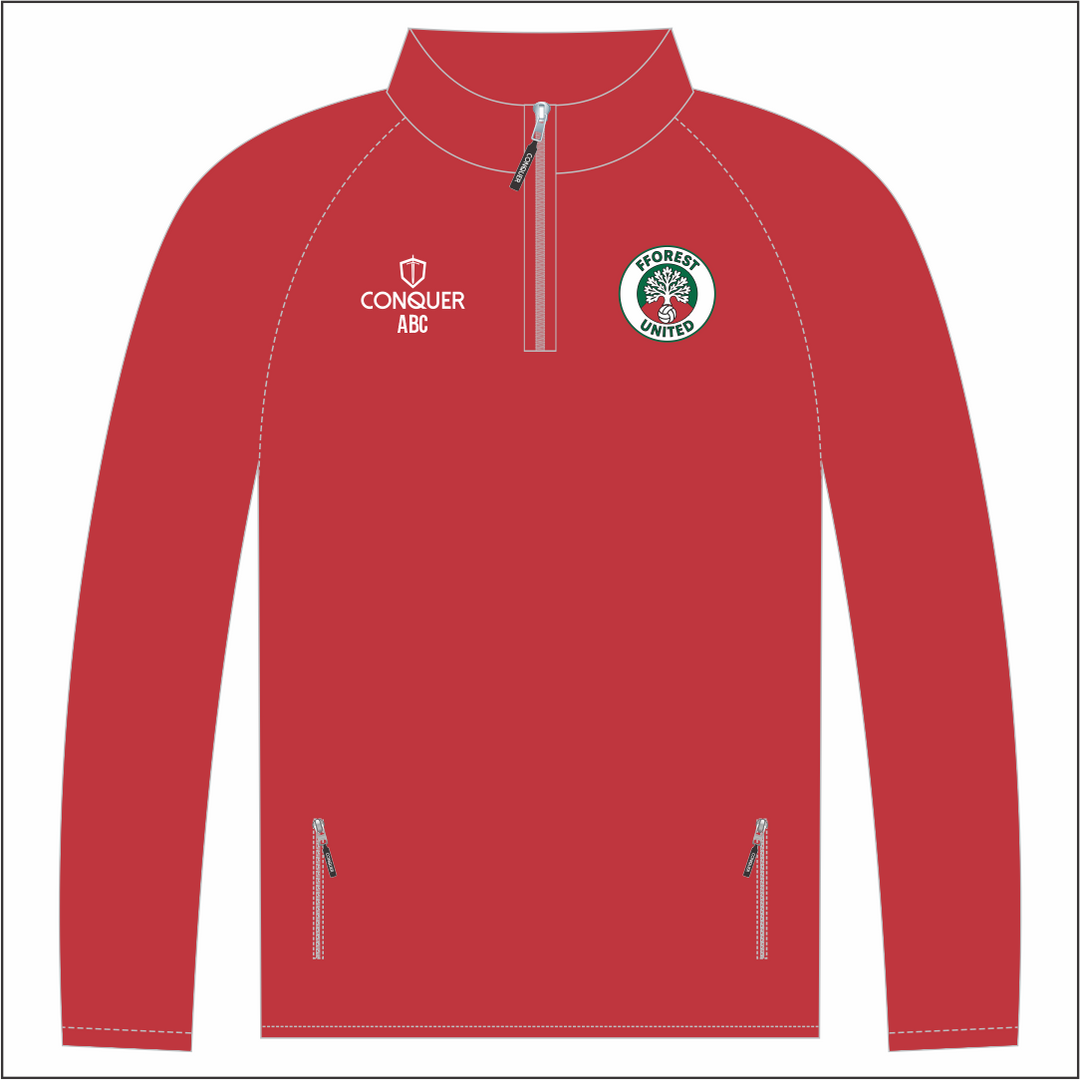 Fforest United 1/4 Zip Midlayer KIDS - Red