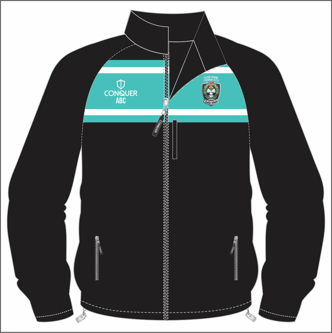 Tycroes LADIES RFC Full Zip Rain Jacket KIDS
