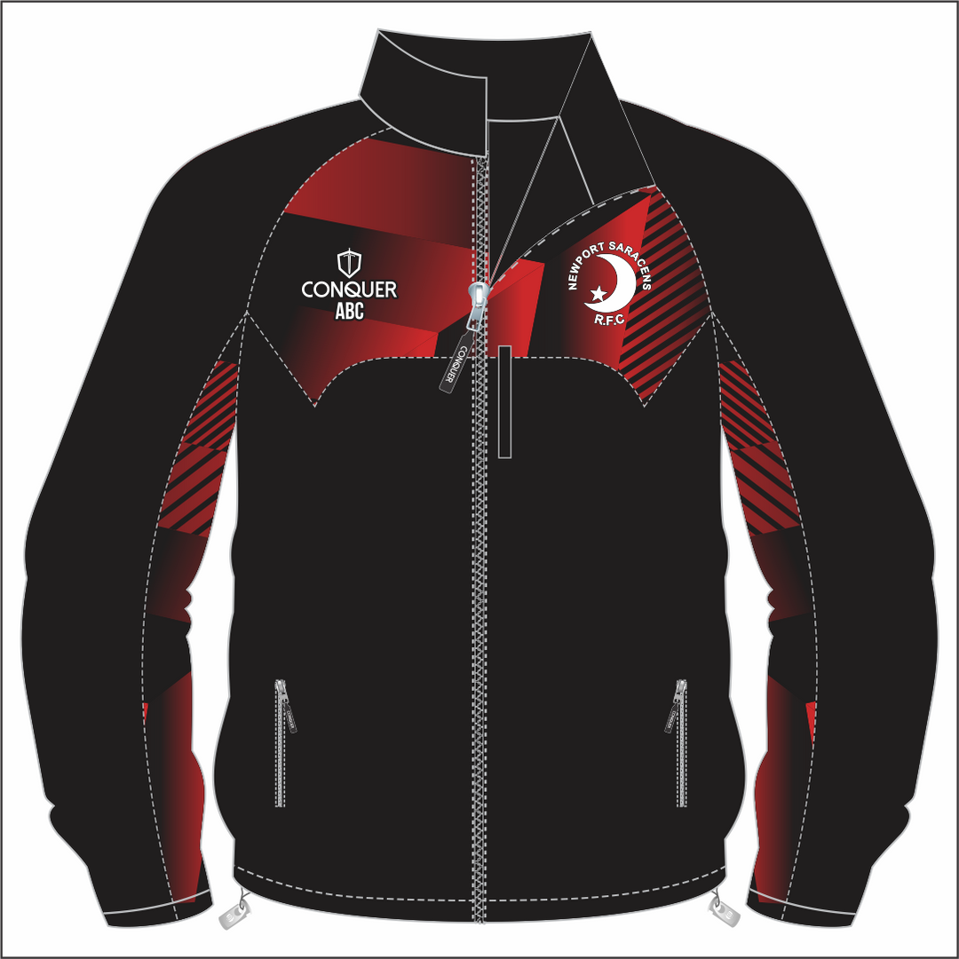 Newport Saracens RFC Full Zip Rain Jacket KIDS