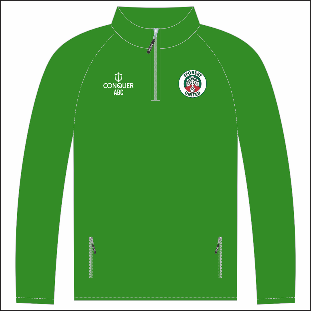 Fforest United 1/4 Zip Midlayer - Green