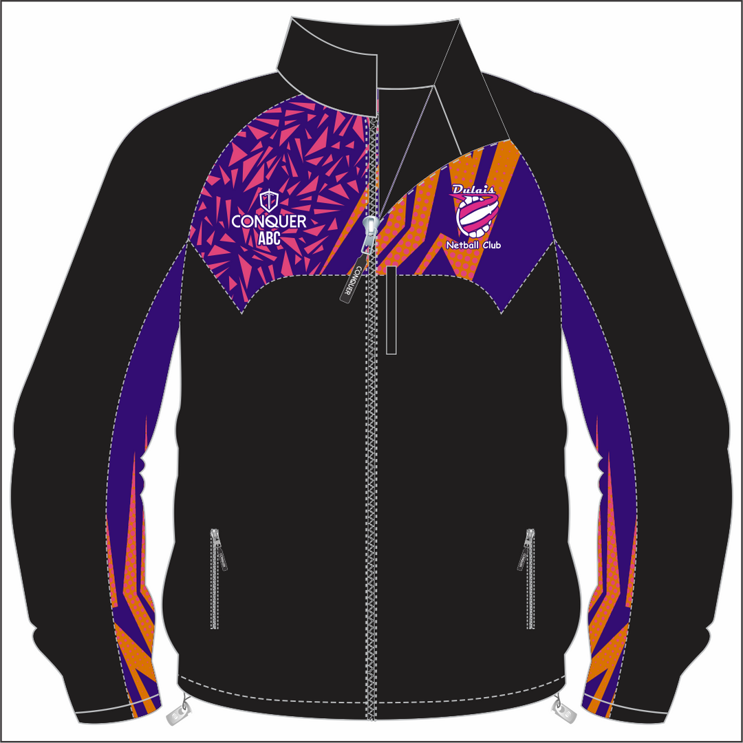 Dulais Netball Full Zip Rain Jacket