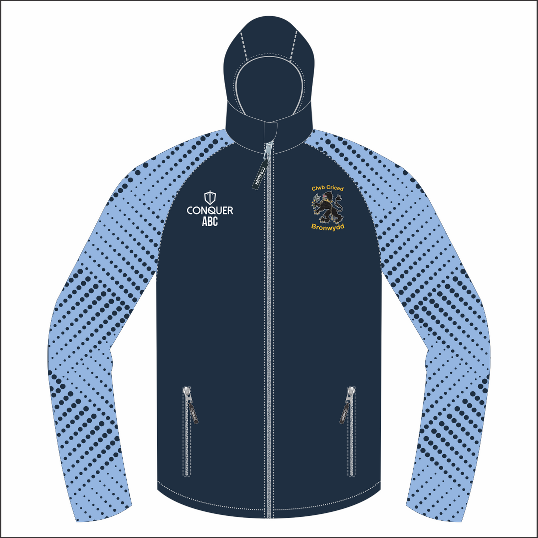 Clwb Criced Bronwydd PRO Full Zip Rain Jacket KIDS