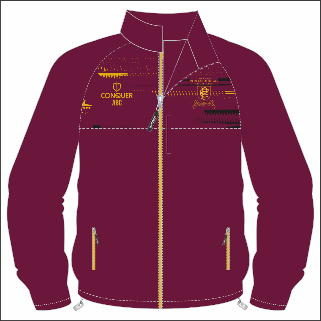 Pontarddulais Cricket Sublimated Full Zip Rain Jacket KIDS