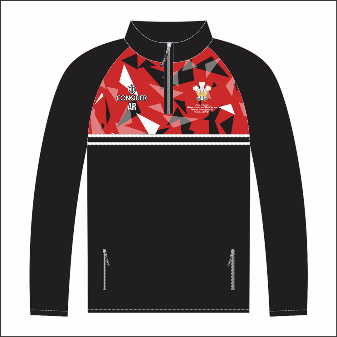 Welsh Fire Service Rugby 1/4 Zip Midlayer
