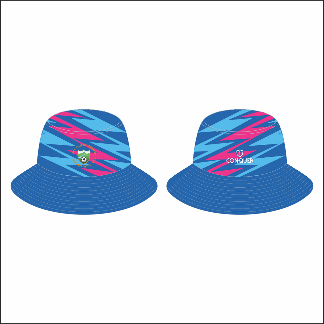 Cwmamman Ladies AFC Reversible Bucket Hat KIDS - Blue & Light Blue