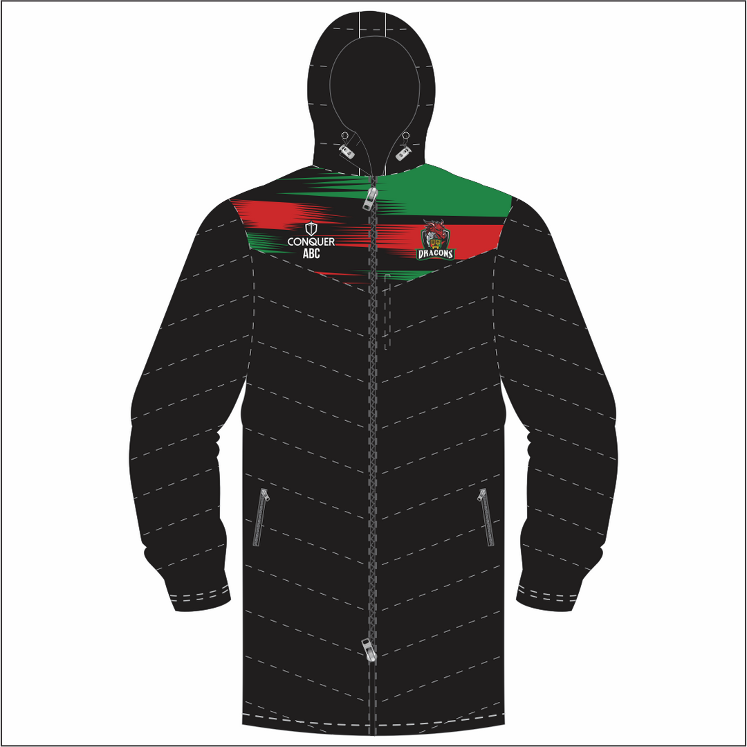 Dunvant Dragons Long Puffy Jacket Kids