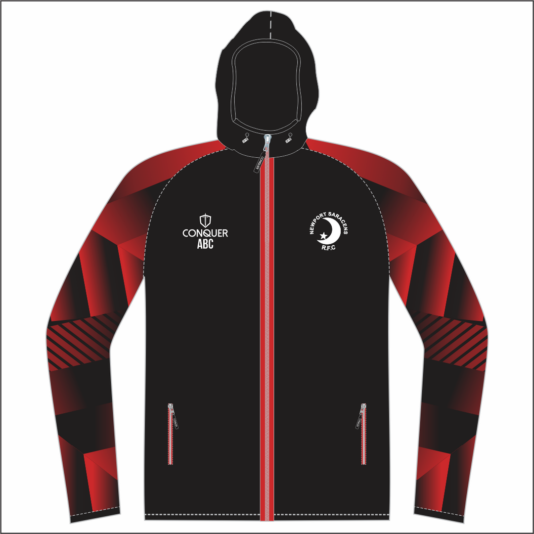 Newport Saracens RFC Full Zip Light Running Jacket KIDS