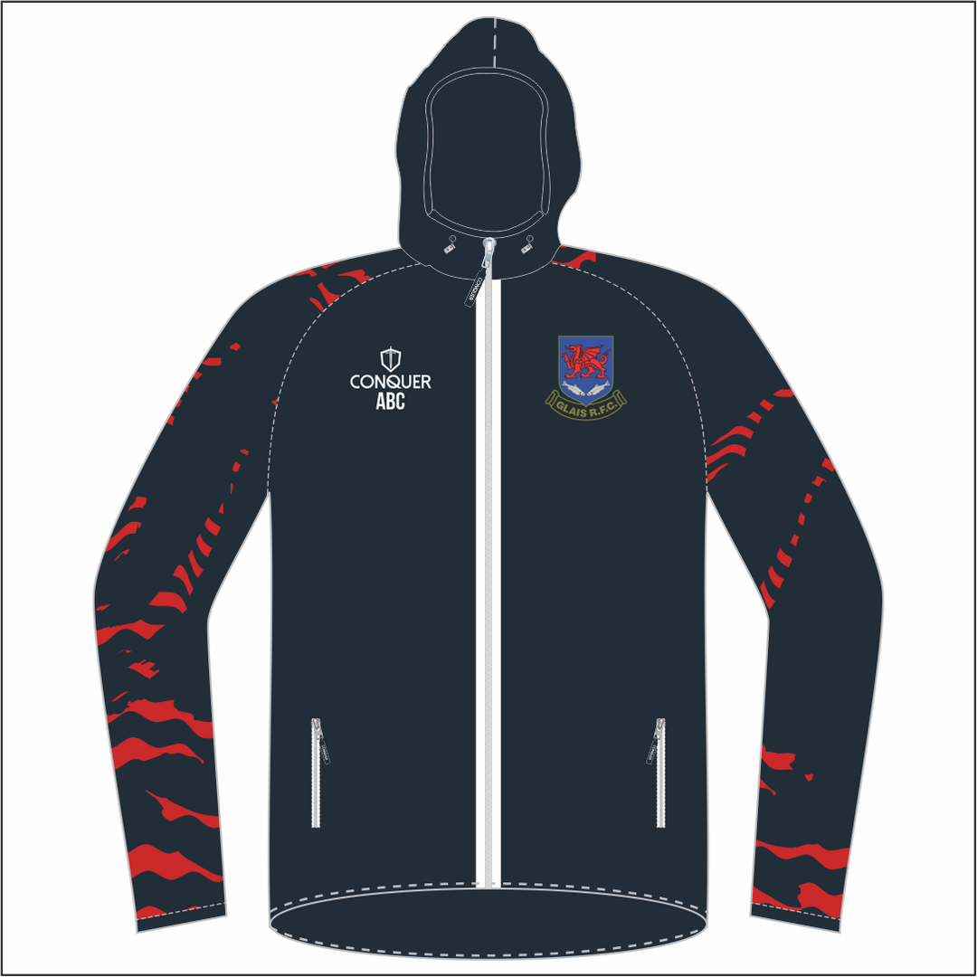 Glais RFC FZ Light Running Jacket Kids Patterned Sleeves