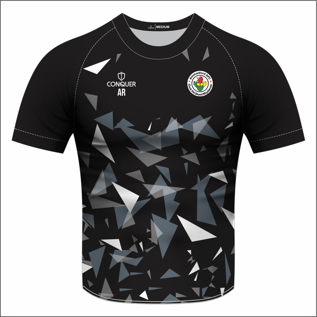 Ammanford AFC LADIES Sublimated T-Shirt - Triangles