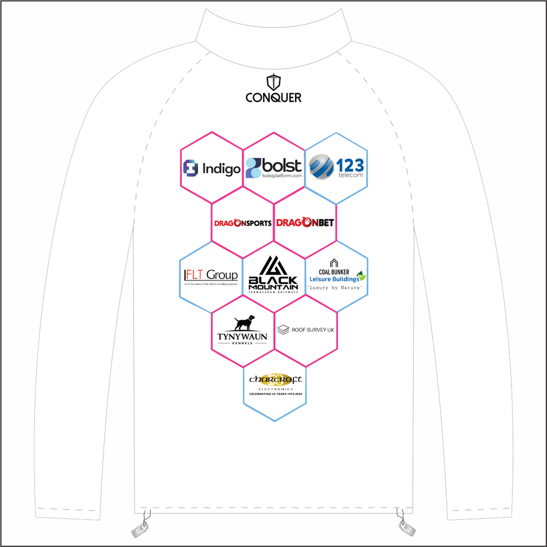 West Wales Jets White 1/4 Zip Midlayer (Kids)
