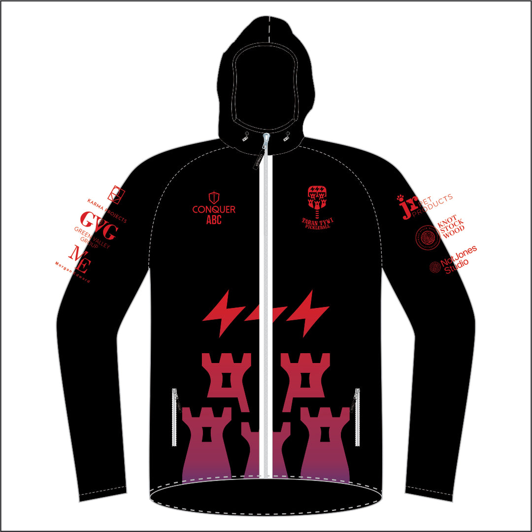 Taran Tywi Pickleball Black FZ Light Running Jacket