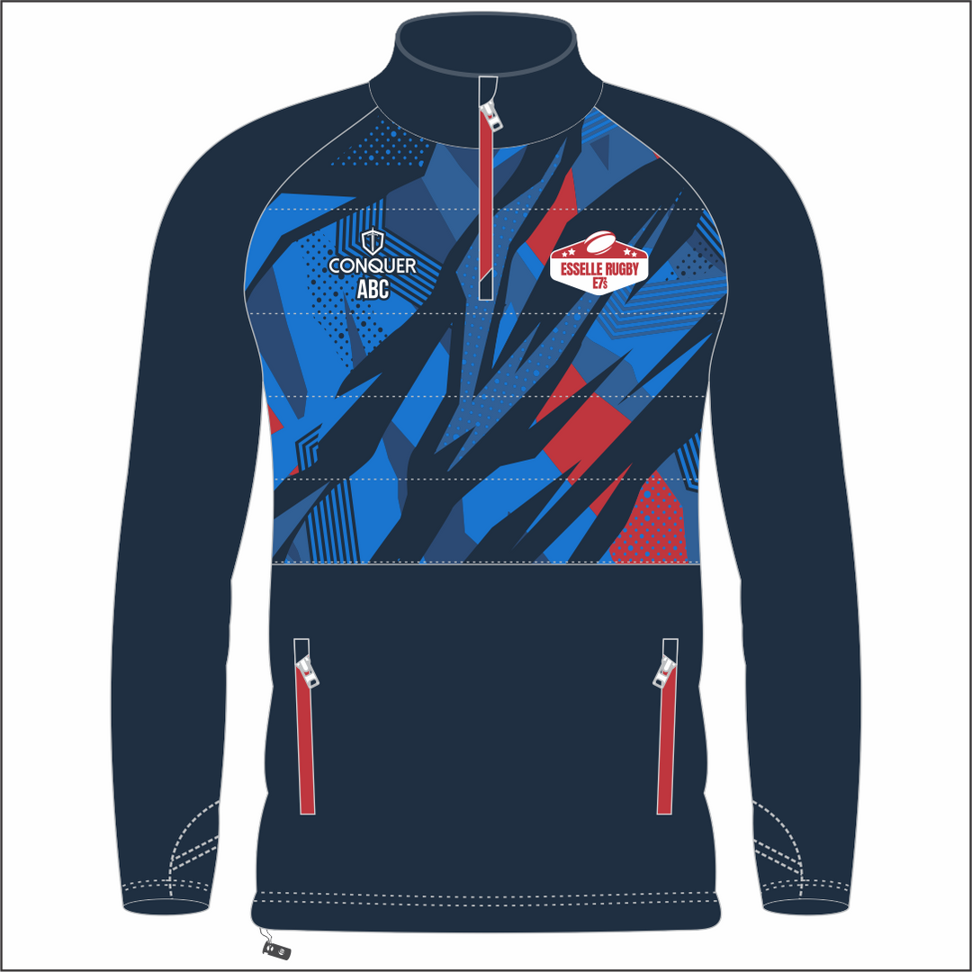 Esselle Rugby 7s MENS Team 1/4 Zip Hybrid Midlayer KIDS