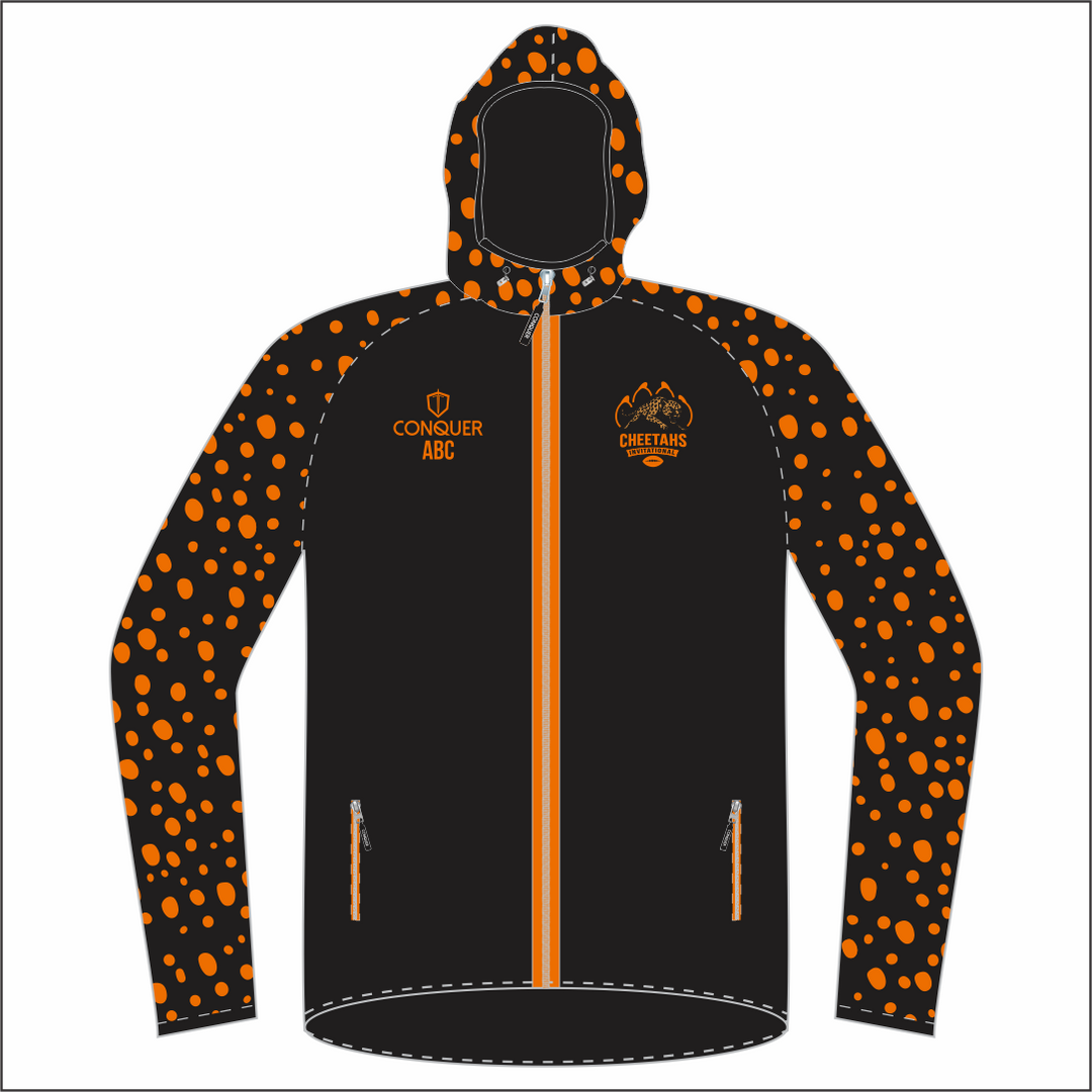 Cheetahs Invitational Full Zip Light Running Jacket - Cheetah Print