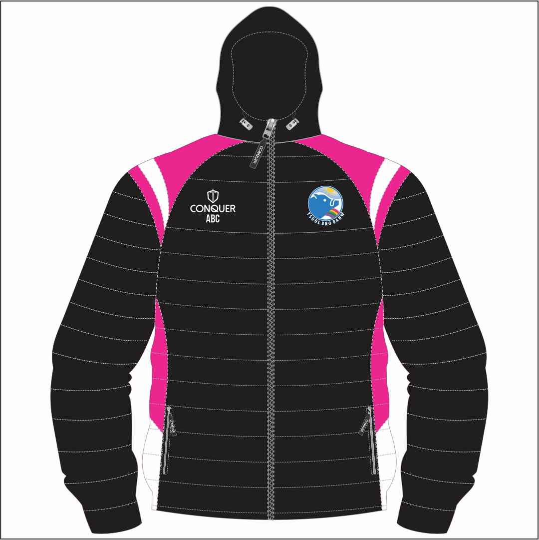Ysgol Bro Banw Puffy Jacket Kids - Pink