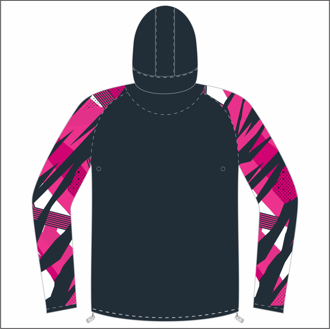 Valley Vikings Rugby FZ Light Running Jacket Sleeve Pattern