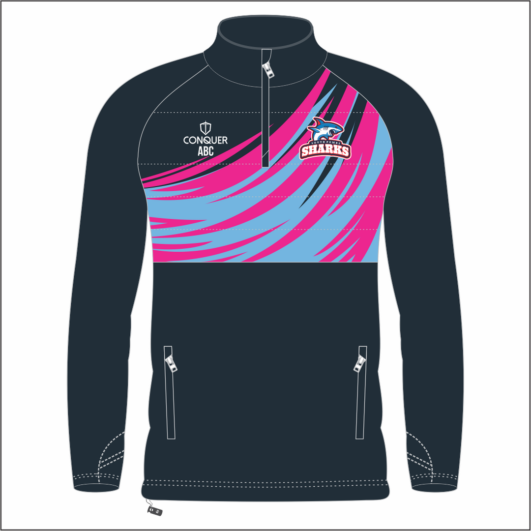 South Pembs Sharks 1/4 Zip Hybrid Midlayer KIDS