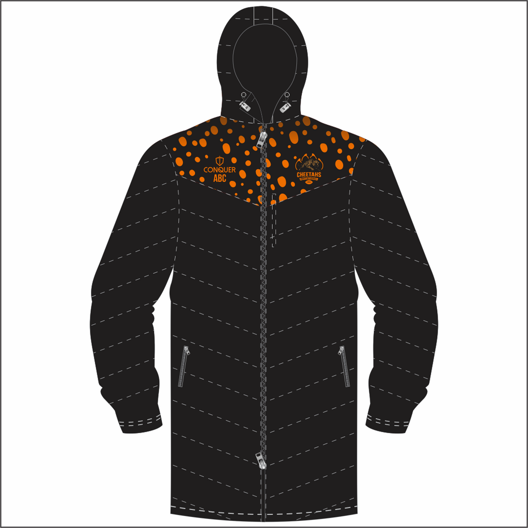 Cheetahs Invitational Long Puffy Jacket KIDS - Cheetah Print