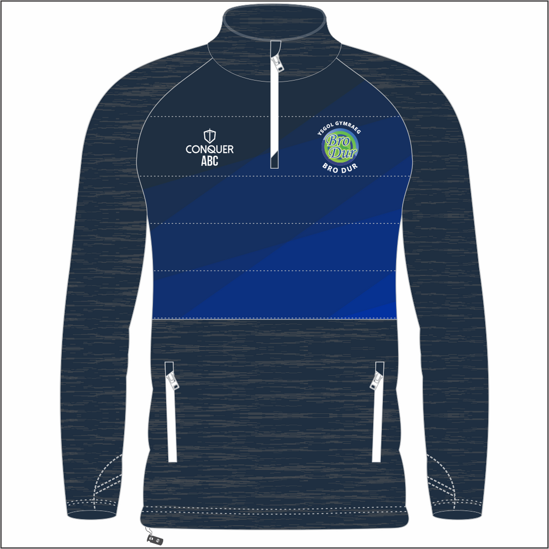 Ysgol Bro Dur 1/4 Zip Hybrid Midlayer Jacket