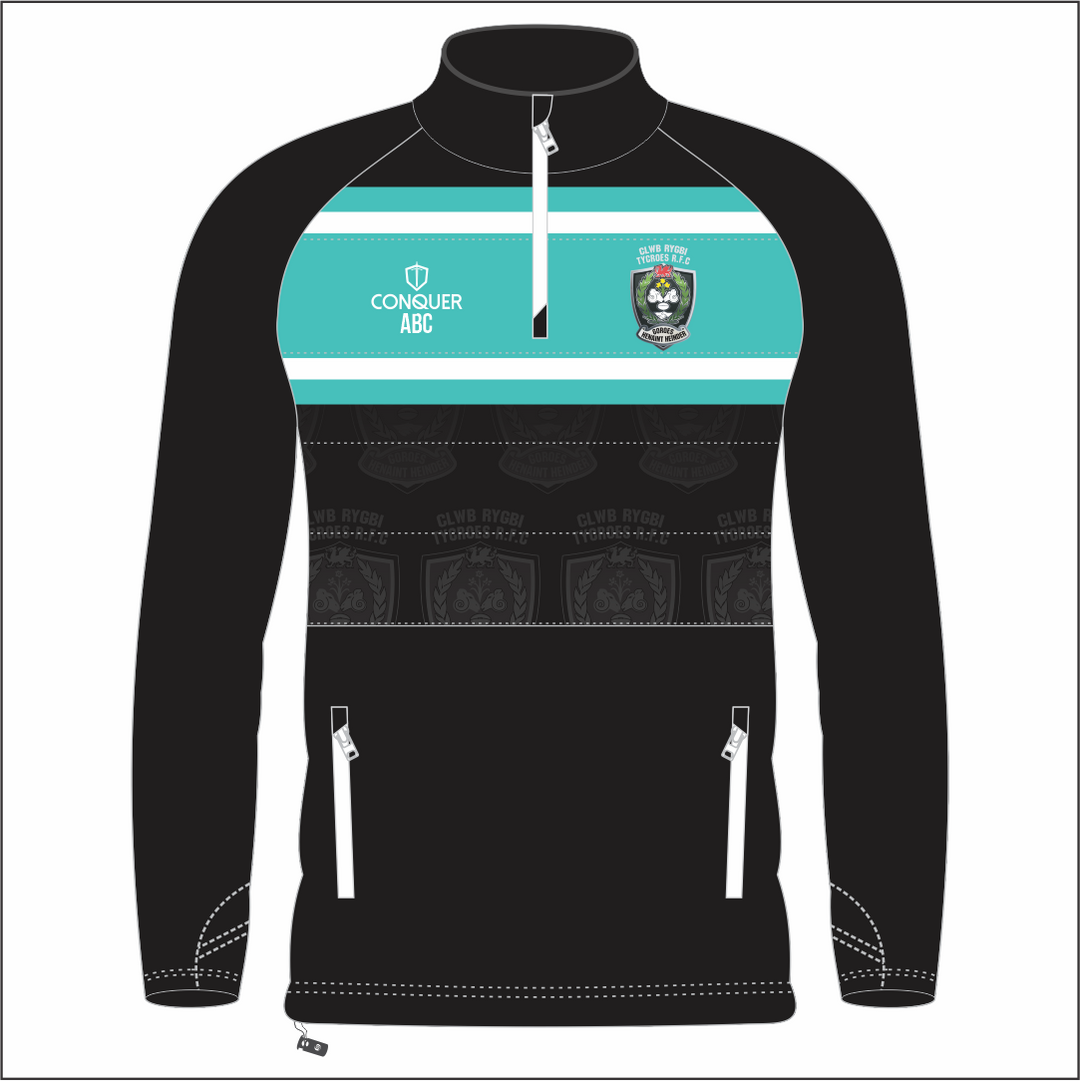 Tycroes LADIES RFC 1/4 Zip Hybrid Midlayer