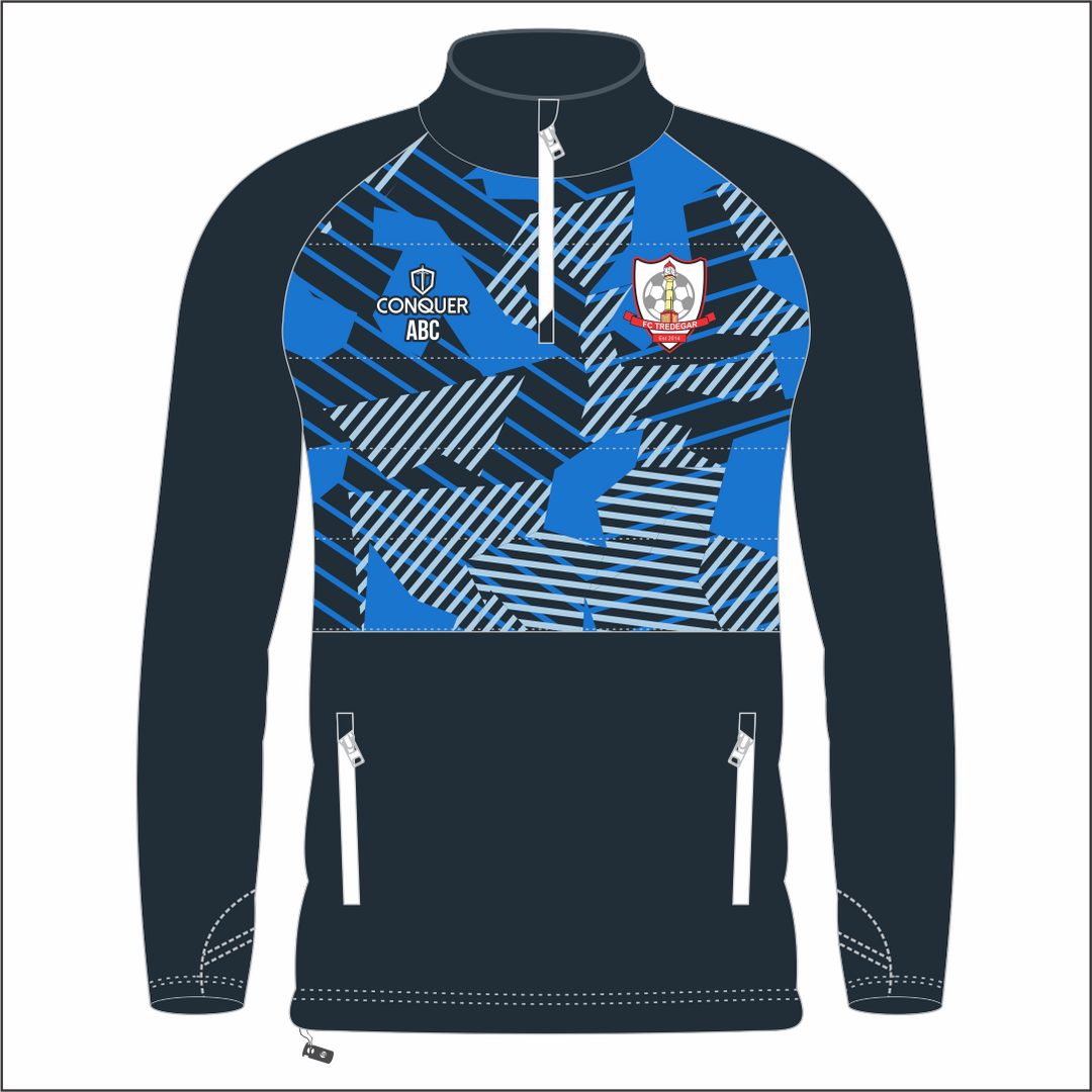 FC Tredegar Minis & Juniors 1/4 Zip Hybrid Midlayer Jacket