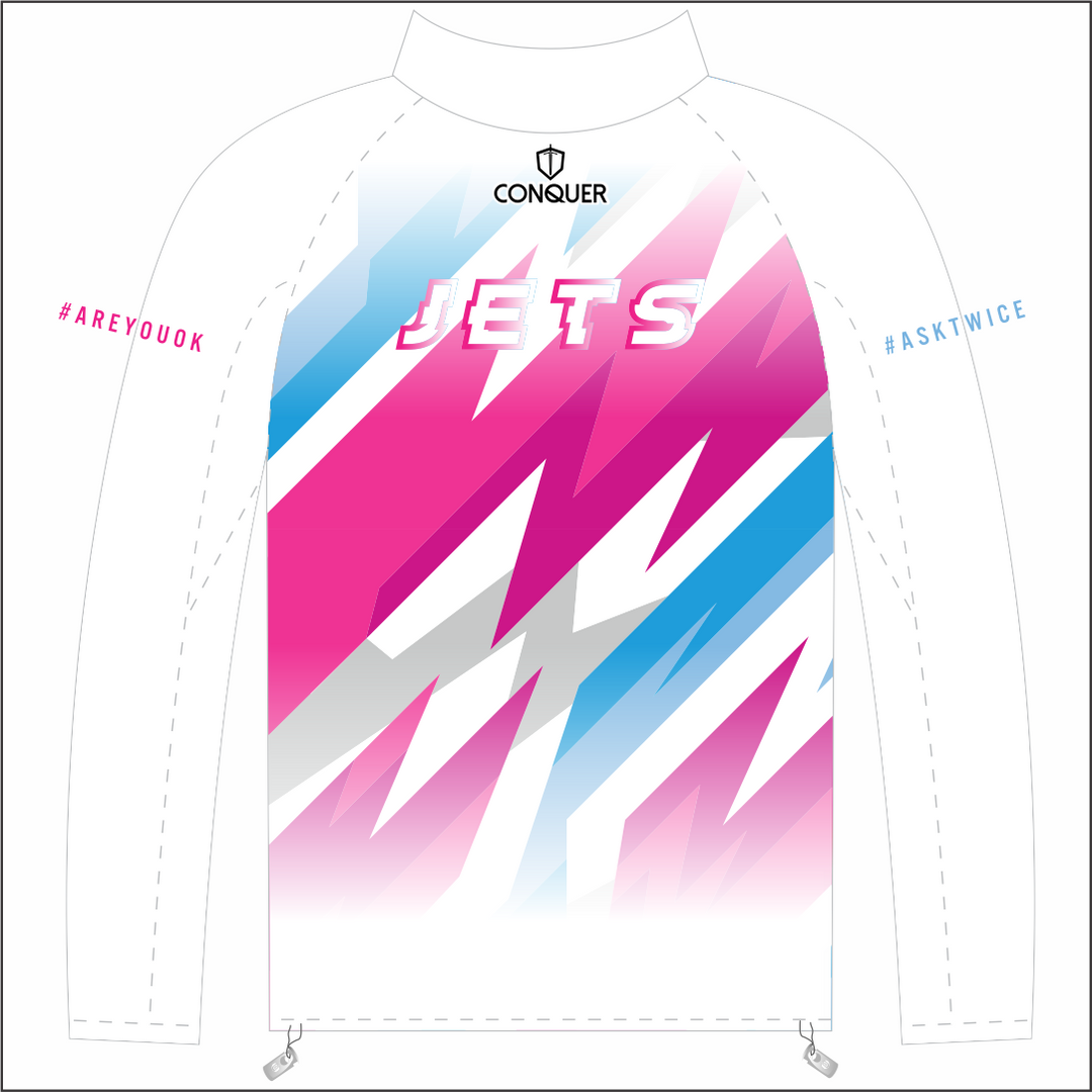 West Wales Jets White PRO 1/4 Zip Midlayer (Kids)