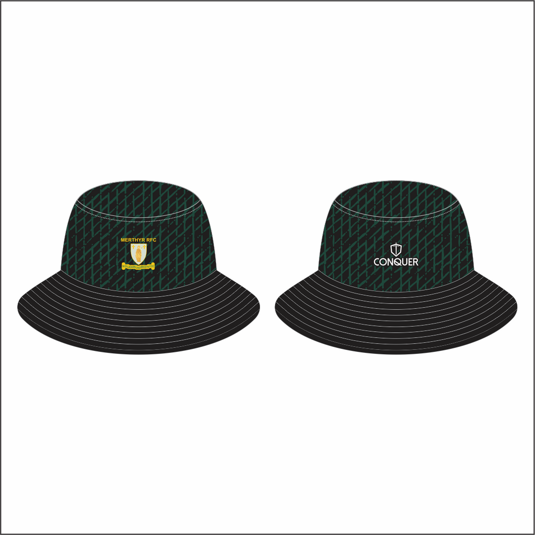Merthyr RFC Reversible Bucket Hat KIDS - Black & Yellow