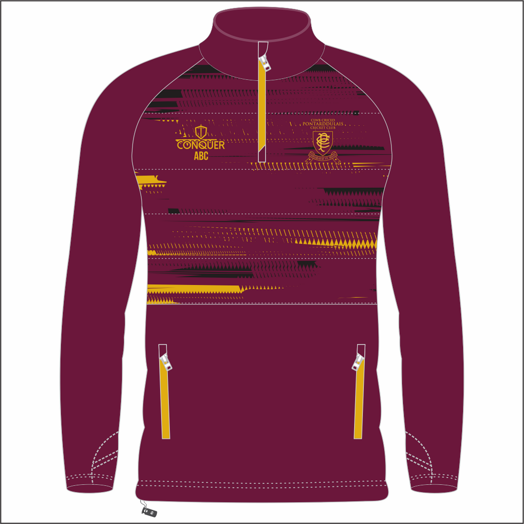 Pontarddulais Cricket 1/4 Zip Hybrid Midlayer KIDS