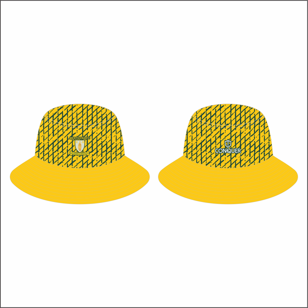 Merthyr RFC Reversible Bucket Hat ADULT - Black & Yellow