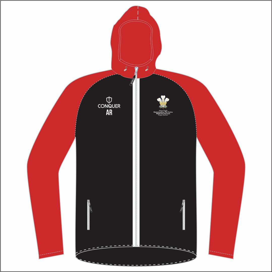 Welsh Fire Service Rugby FZ Light Running Jacket Kids