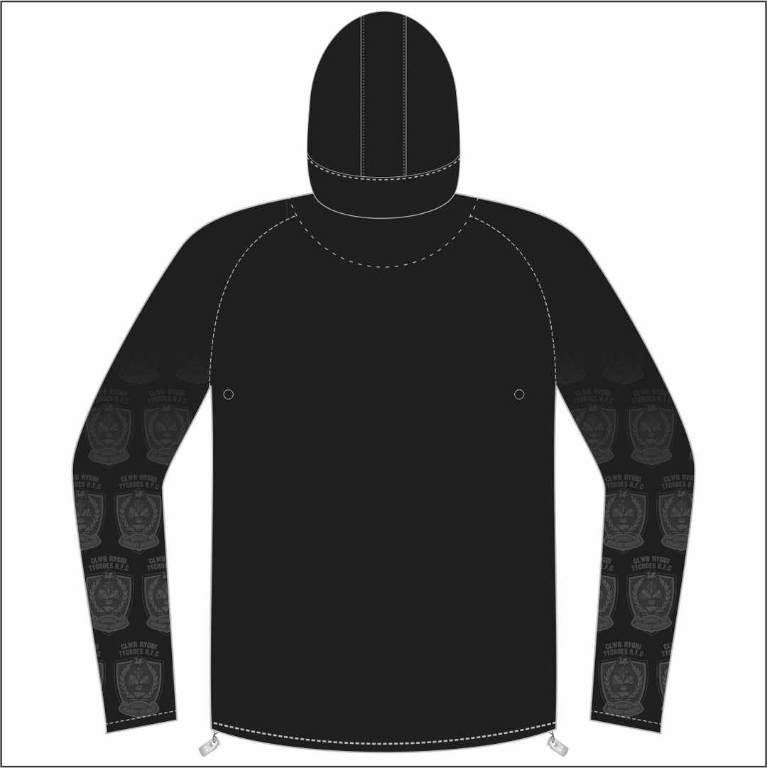 Tycroes RFC Full Zip Light Running Jacket - Patterned Sleeves
