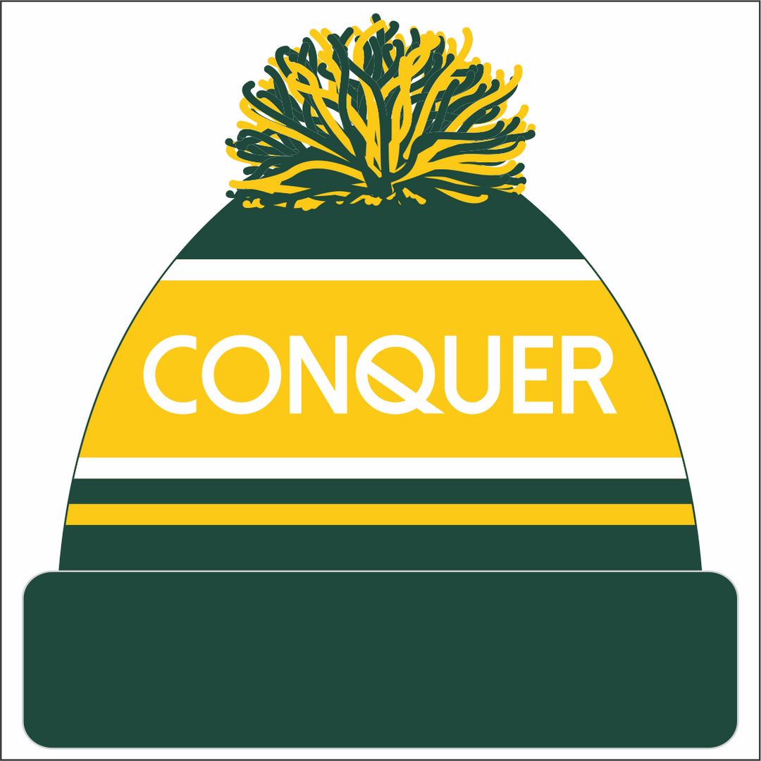 Merthyr RFC Bobble Hat ADULT - Green & Yellow
