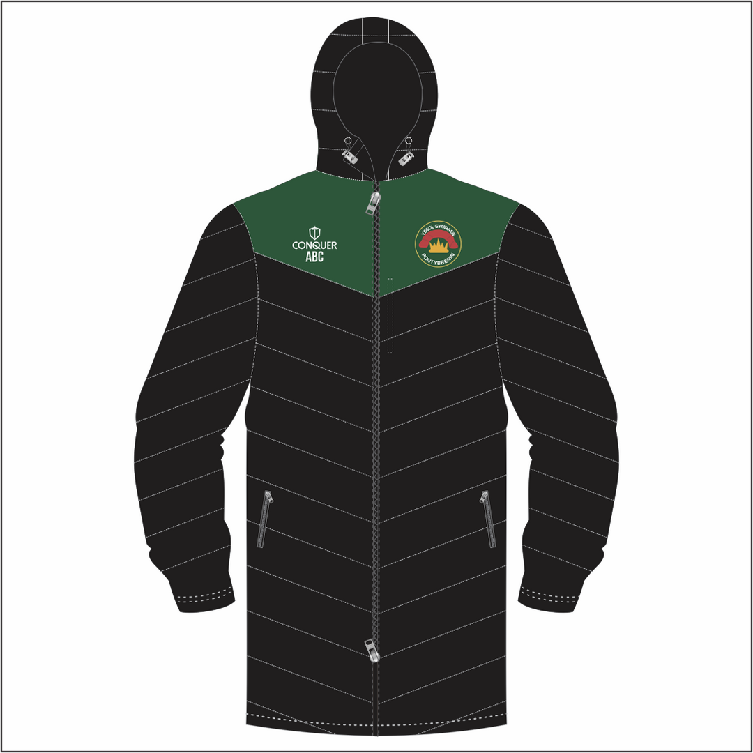 Ysgol Pontybrenin Long Puffy Jacket KIDS