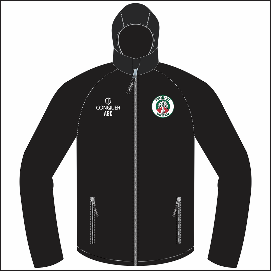 Fforest United Full Zip PRO Full Zip Rain Jacket - Black