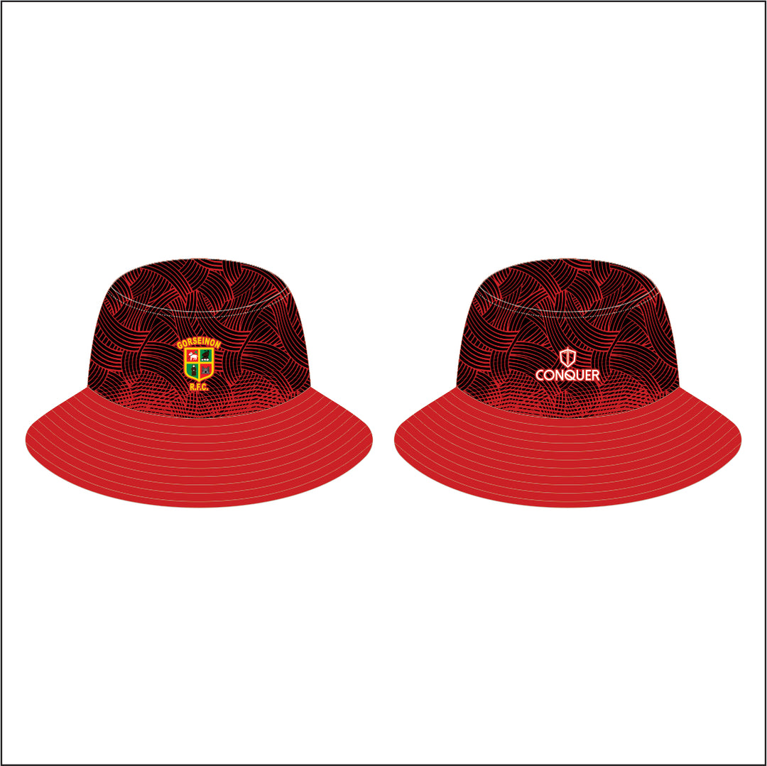 Gorseinon RFC Reversible Bucket Hat ADULT - Black & Red