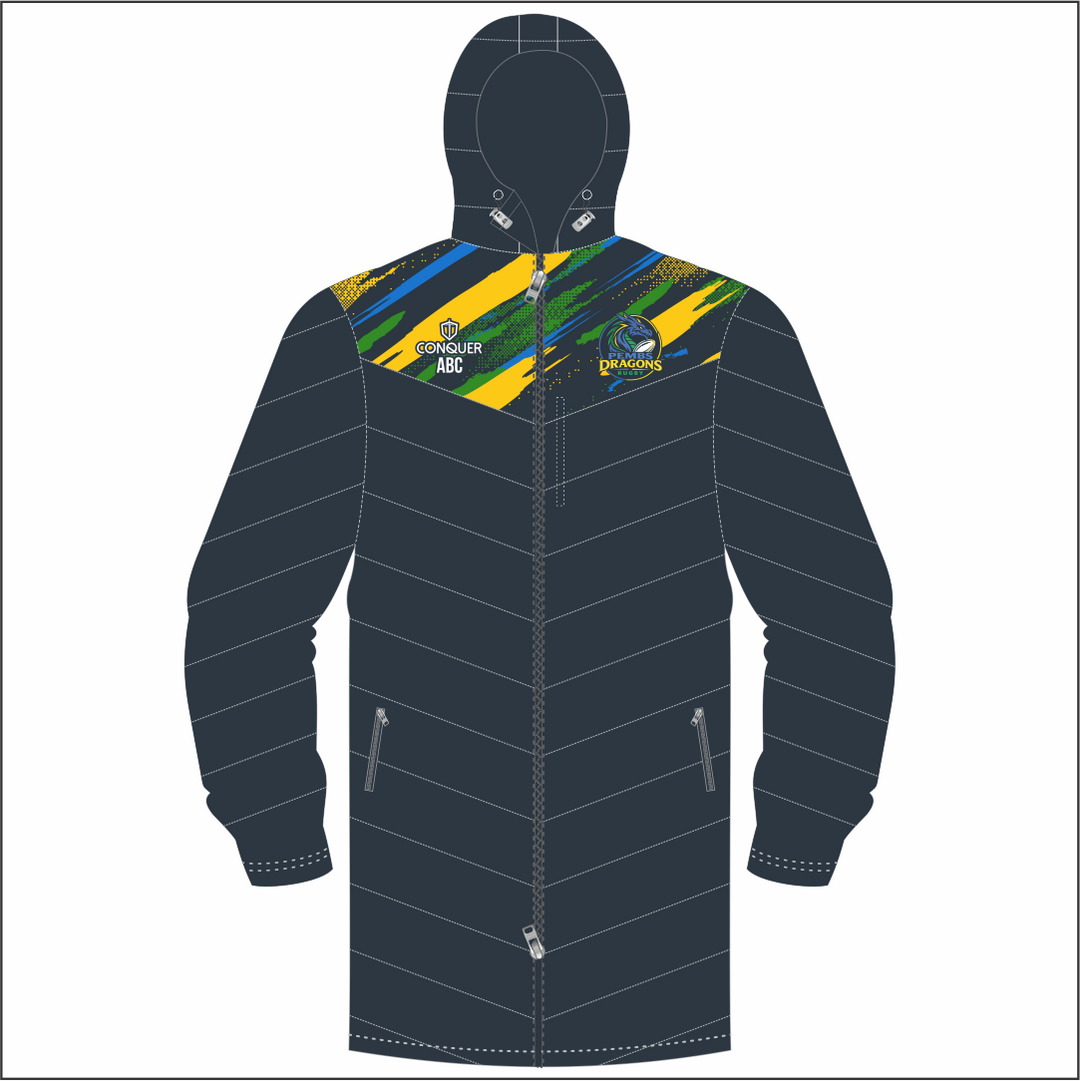 Pembs Dragons Long Puffy Jacket